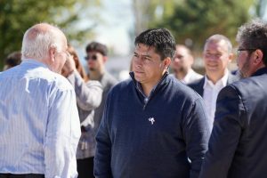 Claudio Vidal en Lago Posadas: destacó la importancia del desarrollo productivo de la localidad