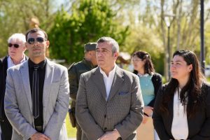 Claudio Vidal en Lago Posadas: destacó la importancia del desarrollo productivo de la localidad