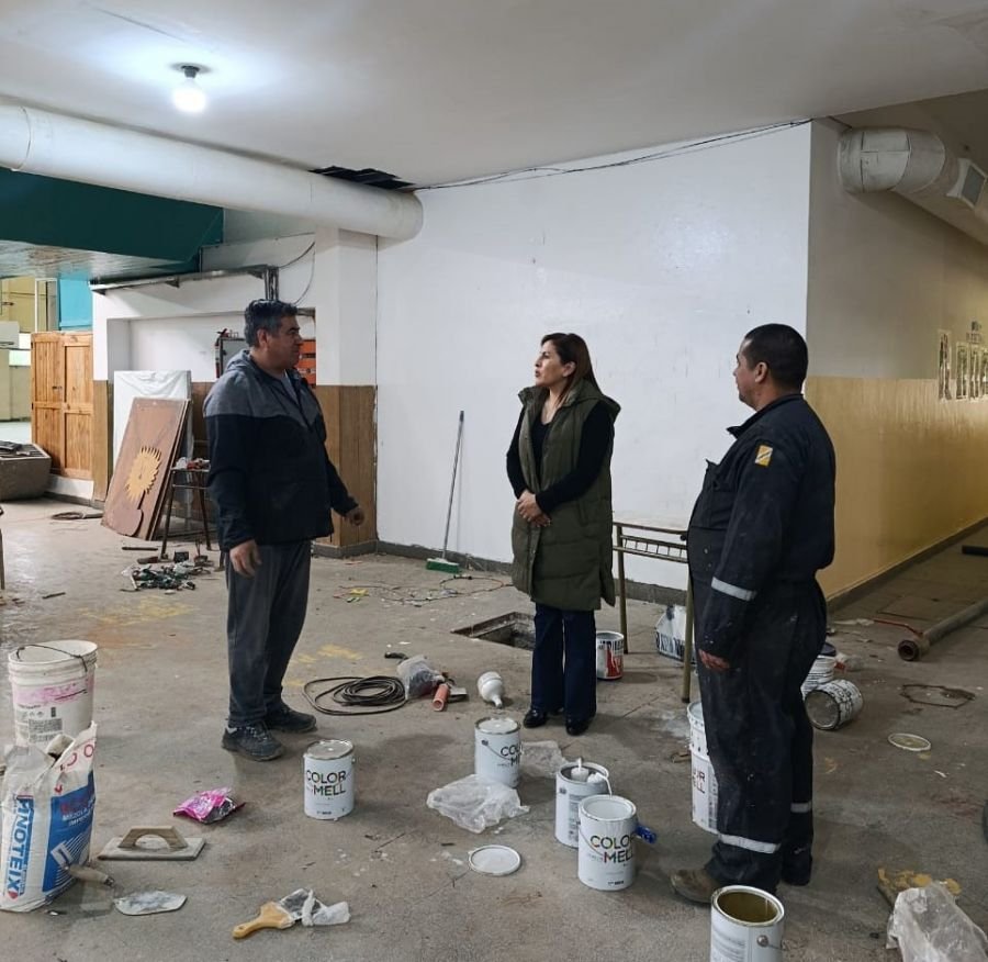 Educación relevó los avances de obra en la Escuela Primaria N° 29 de Caleta Olivia