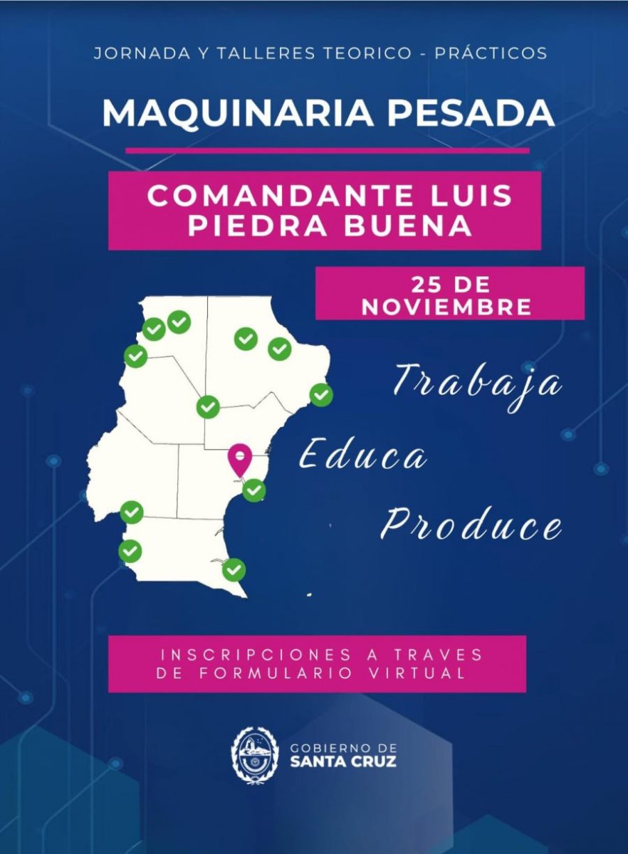El Gobierno impulsa capacitación en Maquinaria Pesada