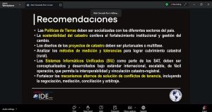 Santa Cruz participó en Seminario sobre Buenas Prácticas en Administración de Tierras y Datos Geoespaciales