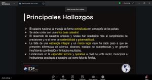 Santa Cruz participó en Seminario sobre Buenas Prácticas en Administración de Tierras y Datos Geoespaciales