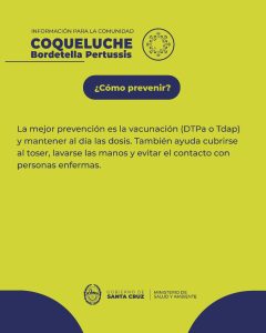Comunicado a la Comunidad: Alerta Epidemiológica por Coqueluche en Santa Cruz