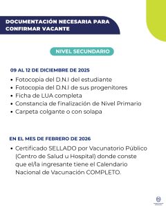 Pre-inscripciones al Ciclo Lectivo 2026