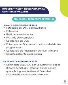 Pre-inscripciones al Ciclo Lectivo 2026