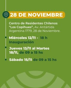 Llega a 28 de Noviembre la muestra del Cóndor Andino