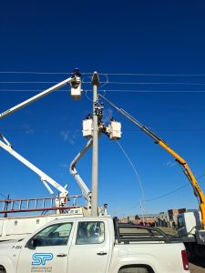 Servicios Públicos reforzó su trabajo ante el temporal de viento en Río Gallegos