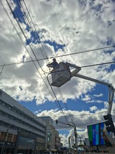Servicios Públicos reforzó su trabajo ante el temporal de viento en Río Gallegos