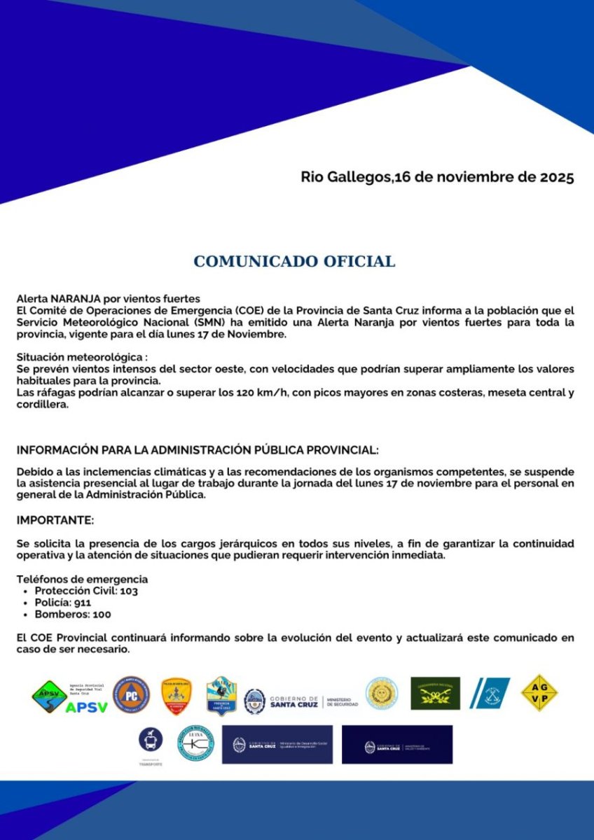 A través del COE el gobierno decidió la suspensión de la asistencia presencial para el personal de la administración pública