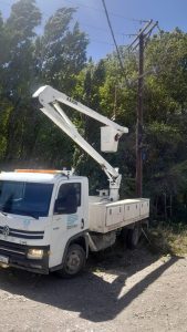 Servicios Públicos realizó intervenciones durante el temporal de viento