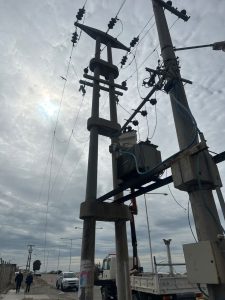 Se trabaja para restablecer por completo el servicio eléctrico y de agua en Caleta Olivia y Deseado