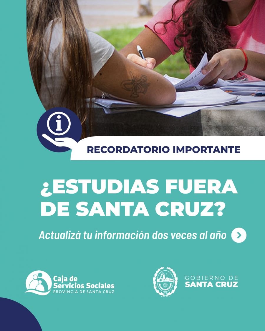 Recordatorio para afiliados estudiantes que residen fuera de Santa Cruz
