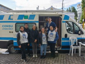 El vacunatorio móvil se encuentra en el centro de Río Gallegos