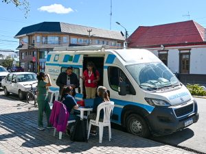 El vacunatorio móvil se encuentra en el centro de Río Gallegos