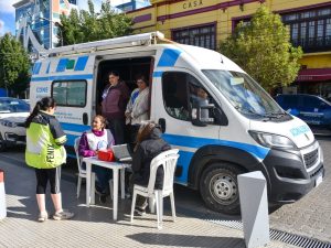 El vacunatorio móvil se encuentra en el centro de Río Gallegos