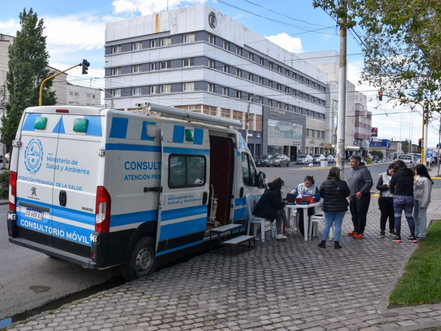 El vacunatorio móvil se encuentra en el centro de Río Gallegos