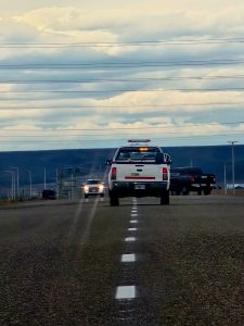 Vialidad Provincial realiza demarcación horizontal sobre la Ruta Provincial N°53