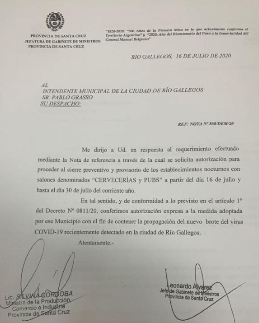 Provincia autorizó al municipio el cierre preventivo y provisorio de Cervecerías y Pubs