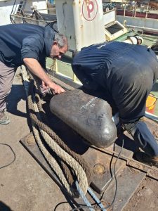 Concluyeron los trabajos de mantenimiento en el puerto de Puerto Deseado