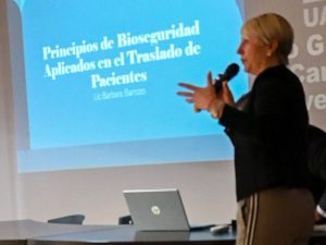 Capacitación en traslado seguro de pacientes en la UNPA-UARG