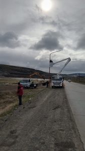 Servicios Públicos continúa con las obras de energía en Río Turbio