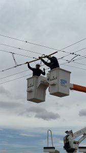 SPSE trabaja para restablecer servicios afectados por el fuerte temporal de viento