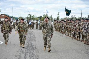 Álvarez y Elmiger estuvieron presentes en la asunción del nuevo comandante de la XI Brigada Mecanizada de Río Gallegos