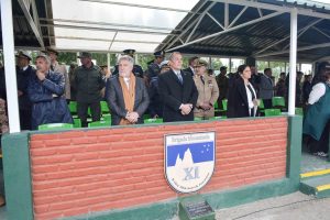 Álvarez y Elmiger estuvieron presentes en la asunción del nuevo comandante de la XI Brigada Mecanizada de Río Gallegos