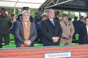 Álvarez y Elmiger estuvieron presentes en la asunción del nuevo comandante de la XI Brigada Mecanizada de Río Gallegos
