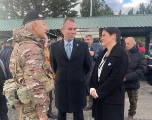 Álvarez y Elmiger estuvieron presentes en la asunción del nuevo comandante de la XI Brigada Mecanizada de Río Gallegos