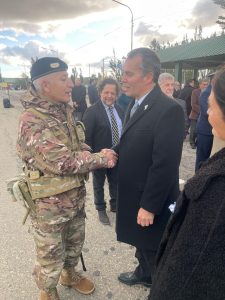 Álvarez y Elmiger estuvieron presentes en la asunción del nuevo comandante de la XI Brigada Mecanizada de Río Gallegos