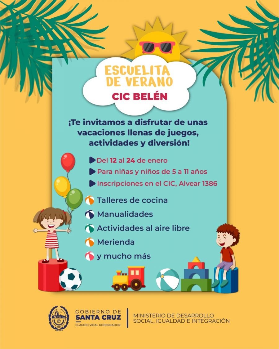 El CIC Belén llevará adelante la Escuelita de Verano durante el mes de enero