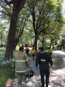 Realizaron simulacro de incendio de interfase en El Chaltén