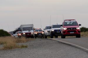 El gobernador Claudio Vidal coordina en El Chaltén las acciones para contener el incendio