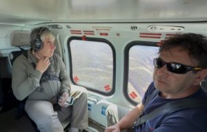 El gobernador Vidal y Néstor Tico evaluaron desde el aire la baja de los focos del incendio