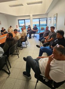 Ricci y Klimenko encabezaron reuniones de trabajo con el sector pesquero en Caleta Olivia