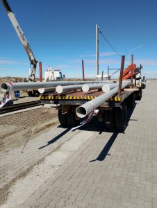 Servicios Públicos trabaja en la obra de red eléctrica para el nuevo camping en Río Gallegos