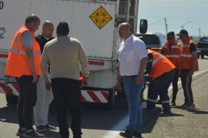 Vialidad Provincial realizó trabajos de demarcación horizontal en la Ruta Nacional N.° 3