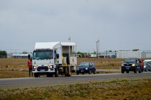 Vialidad Provincial realizó trabajos de demarcación horizontal en la Ruta Nacional N.° 3