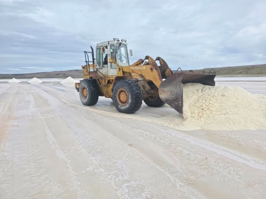 Vialidad Provincial inició la cosecha y acopio de sal para el Plan Invernal 2026