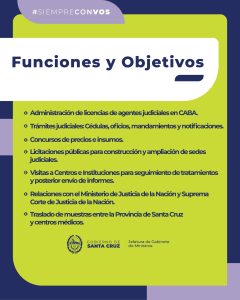 Santa Cruz dispone de una delegación del Poder Judicial en Buenos Aires