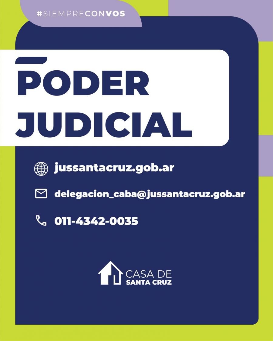Santa Cruz dispone de una delegación del Poder Judicial en Buenos Aires