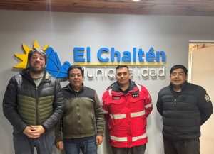 Maquinaria pesada: El Chaltén perfecciona la lucha contra el fuego