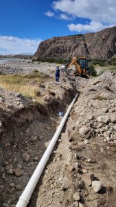 Avanza la construcción de la nueva Planta Cloacal de El Chaltén