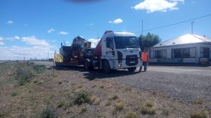Vialidad Provincial realiza controles de cargas y dimensiones en Ruta Provincial N°5