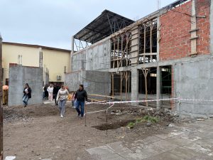 Vidal recorrió la obra del nuevo Gimnasio del Colegio N° 15 y remarcó que las obras que se inician se terminan