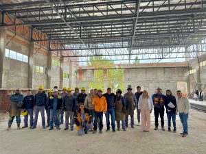 Vidal recorrió la obra del nuevo Gimnasio del Colegio N° 15 y remarcó que las obras que se inician se terminan