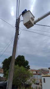 Servicios Públicos realiza trabajos integrales en energía y agua en el Distrito Puerto Deseado