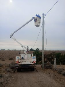 Servicios Públicos realiza trabajos integrales en energía y agua en el Distrito Puerto Deseado