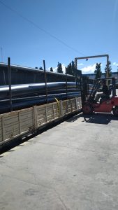 Plan de Obras Provincial: ya están en viaje los caños del nuevo colector cloacal que impulsa el gobernador Vidal en Pico Truncado